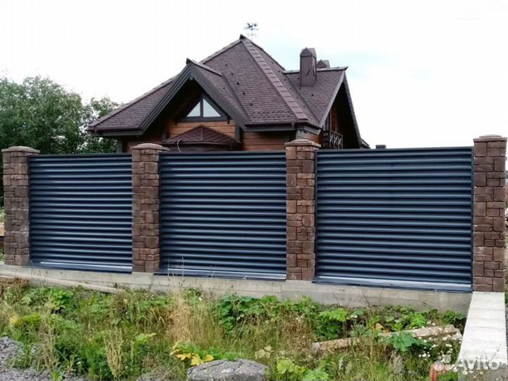 Металлический забор жалюзи Royal и Забор Rancho