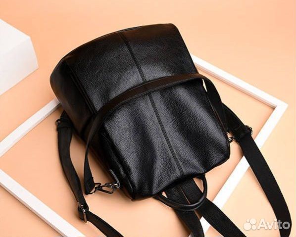 Рюкзак женский кожаный черный
