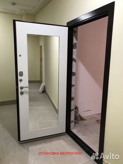 Дверь входная с зеркалом с бесплатной установкой