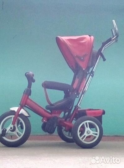 Детский велосипед коляска с ручкой