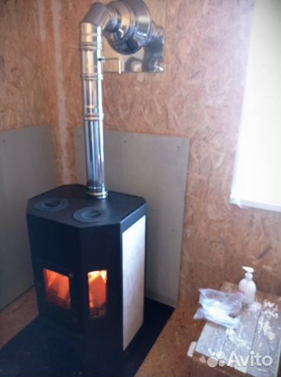 Печь камин на дровах