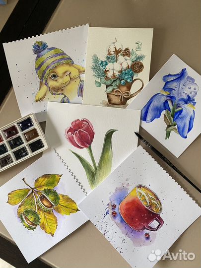 Акварельные рисунки