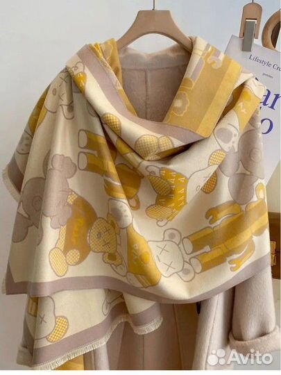 Новый кашемировый шарф с медведями bearbrick kaws