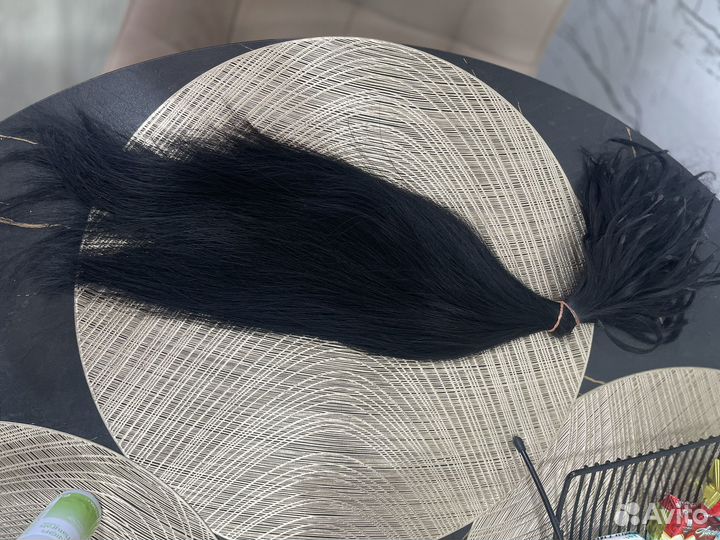Волосы для наращивания 60 см черные