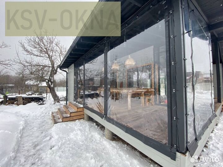 Мягкие окна на беседку