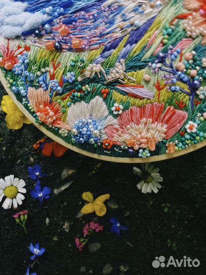 Ручная вышивка на пяльцах