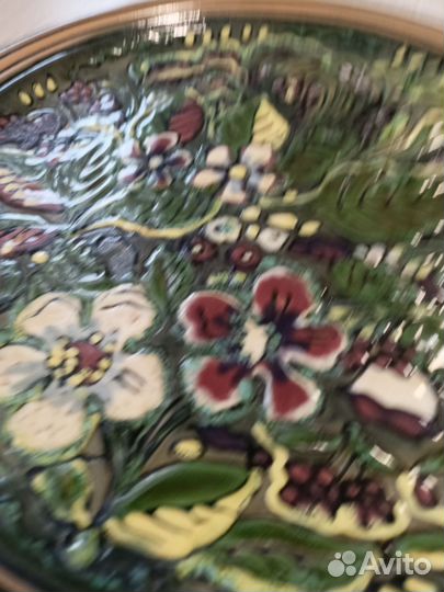 Настенная тарелка лксф цветы-Незабудки