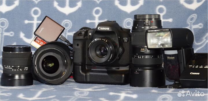 Canon 7D+объективы и вспышка