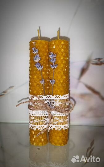 Свеча поштучно из натуральной вощины