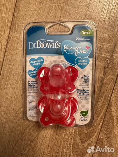 Пустышка и соски для бутылочки Dr Browns