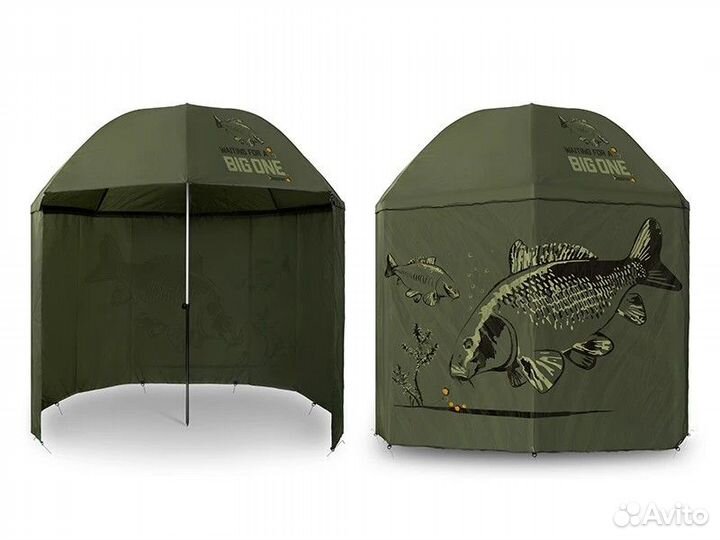 Зонт с задней стенкой Delphin bigone carp / 250 см