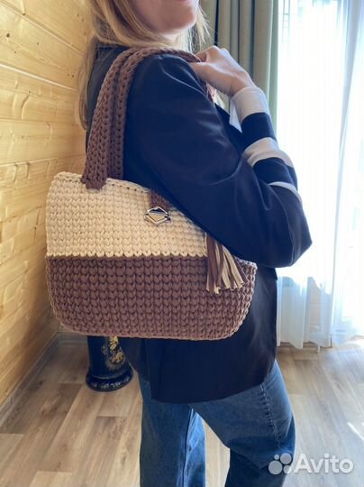 Вязанная сумка ручной работы