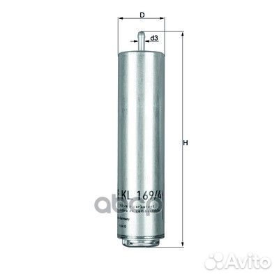 Фильтр топливный KL169/4D