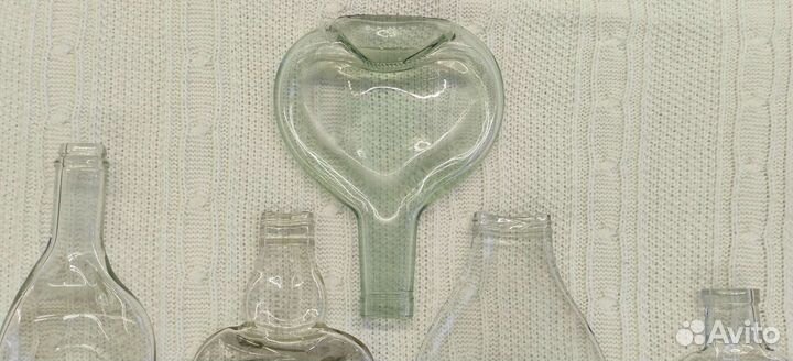 Тарелка бутылка из стекла