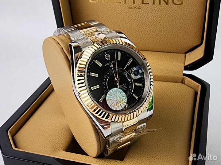 Часы мужские Rolex Sky dweller black gold