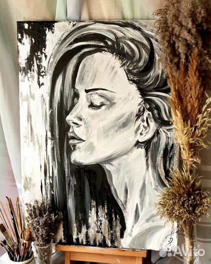 Интерьерная картина с поталью