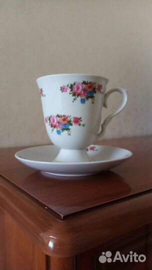 Чашка с блюдцем Дулево