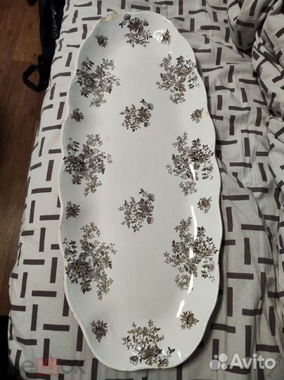 Кузнецов Царизм Большое блюдо для поросенка осетра