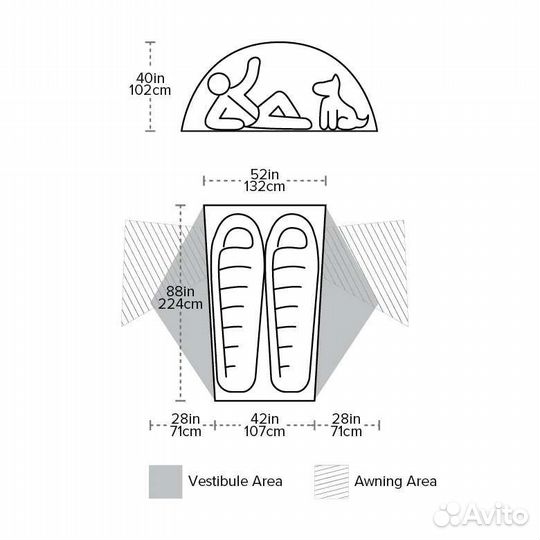 Палатка Big Agnes Copper Spur HV UL2 / UL3