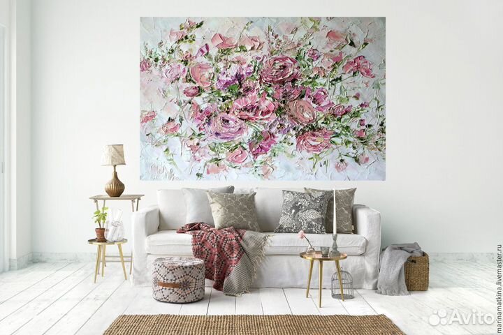 Интерьерная картина, картина маслом, акрилом на за