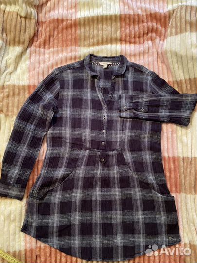 Рубашка в клетку женская 40