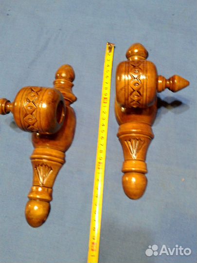 Держатель гардин. Резное дерево.СССР