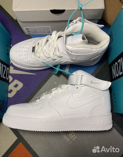 Nike air force 1 mid white оригинал белые