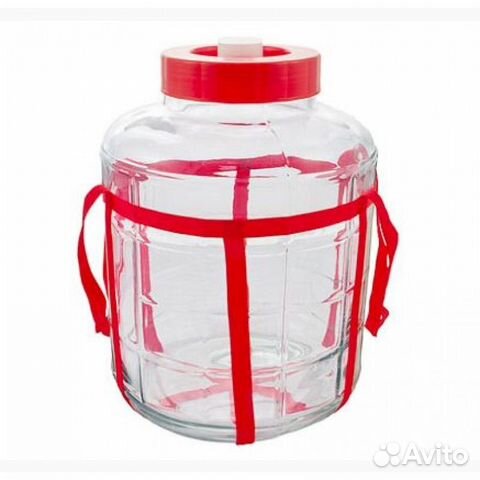 Банка стеклянная с гидрозатвором 22 л