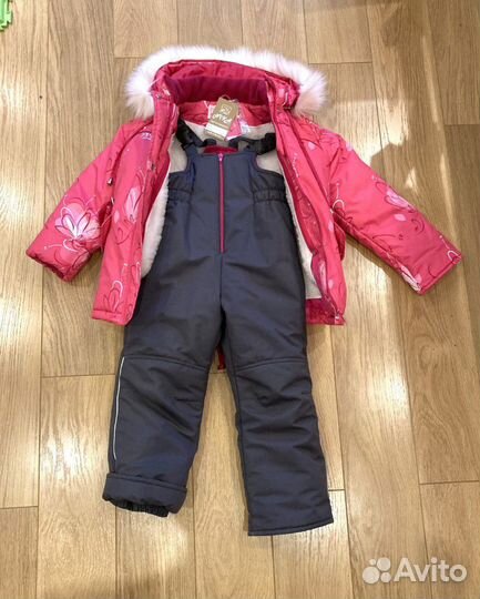 Новый комплект (куртка+полукомбинезон) зима девочк