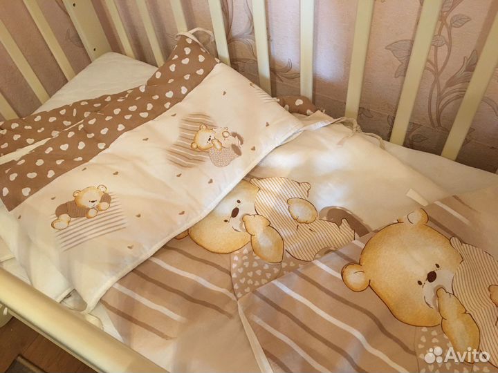 Детская кроватка качалка с ящиком