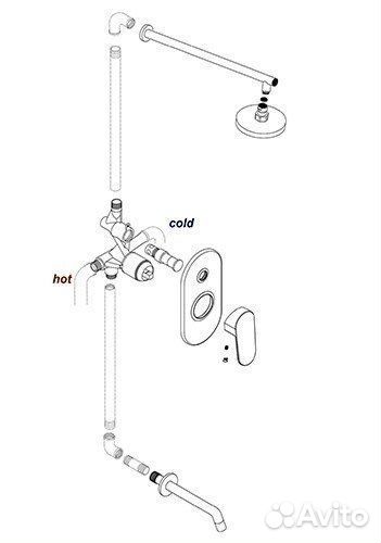 Смеситель для душа wasserkraft Alme 1541