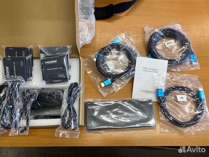 Hdmi Splitter 1x4 Over CAT6 70M Комплект