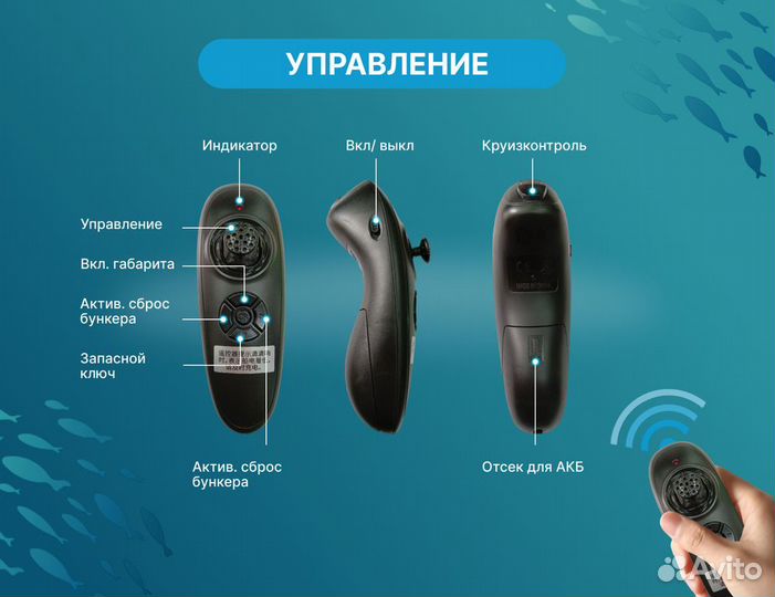 Прикормочный кораблик 2 лотка