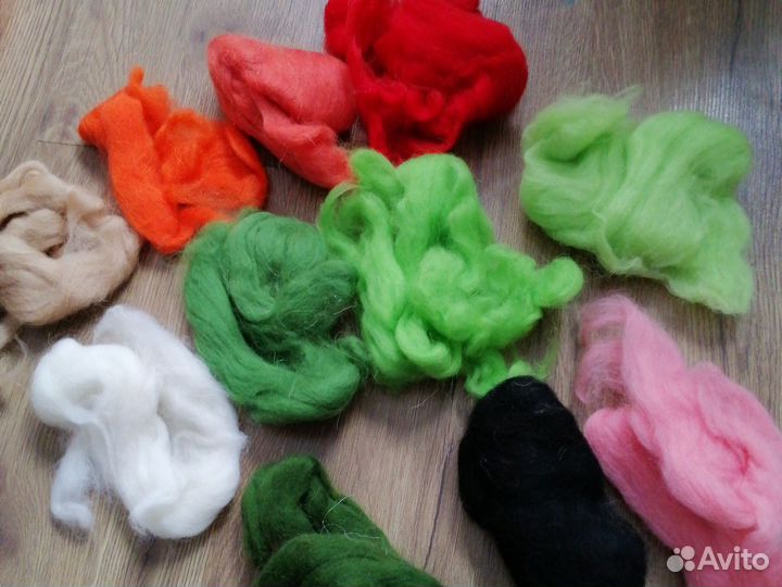 Шерсть для валяния 11 шт