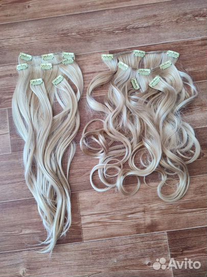 Волосы на заколках искусственные