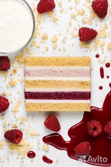 Торт сливочная малина Диаметр 16