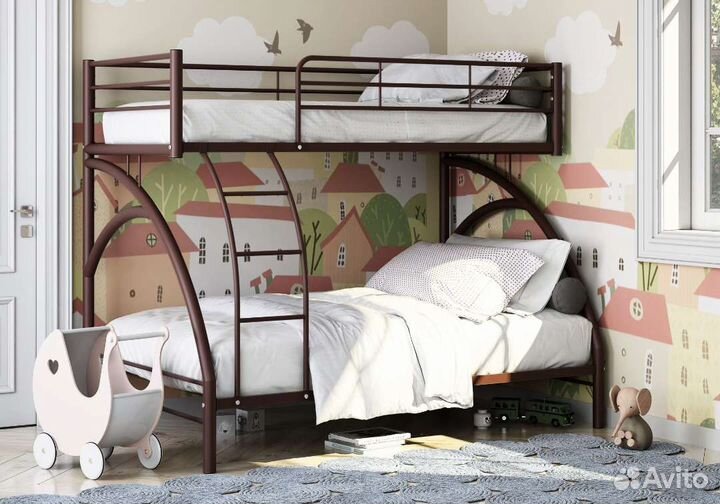 Кровать металлическая двухъярусная В- 22