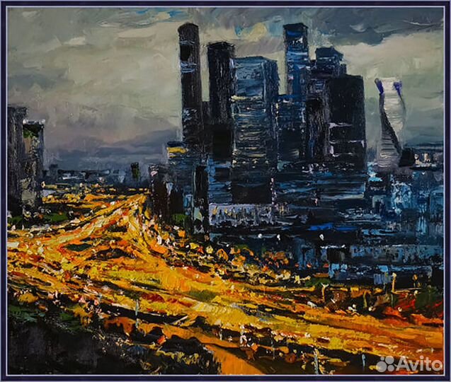 Картина ночной город