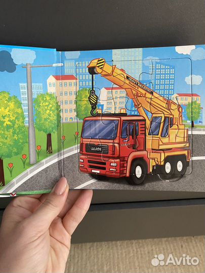 Книга пазл про траспорт для мальчика