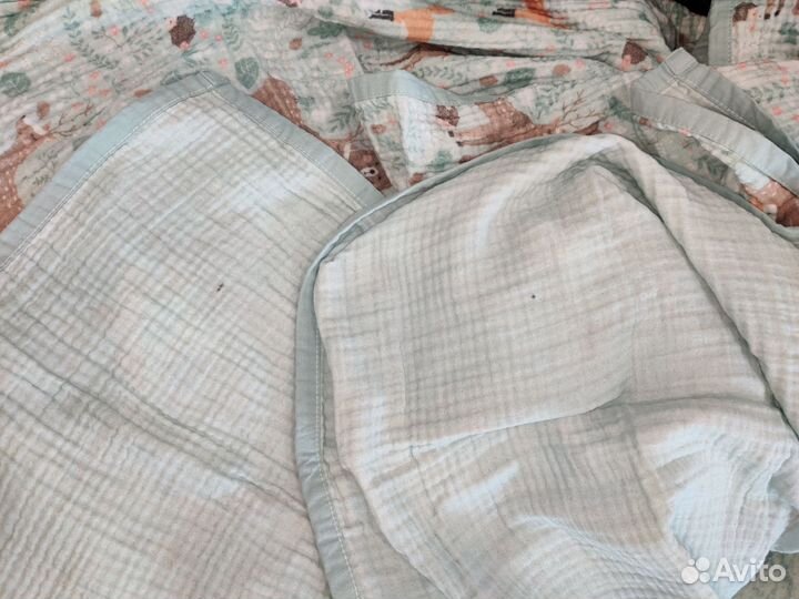 Муслиновый детский плед с заводским дефектом