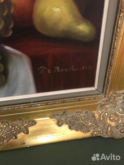 Картина антикварная холст