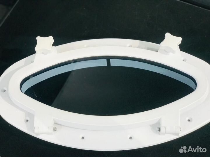 Иллюминатор овальный, 220x410 мм, белый