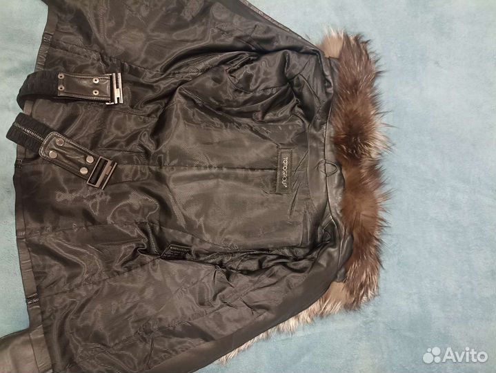 Куртка кожаная женская с мехом