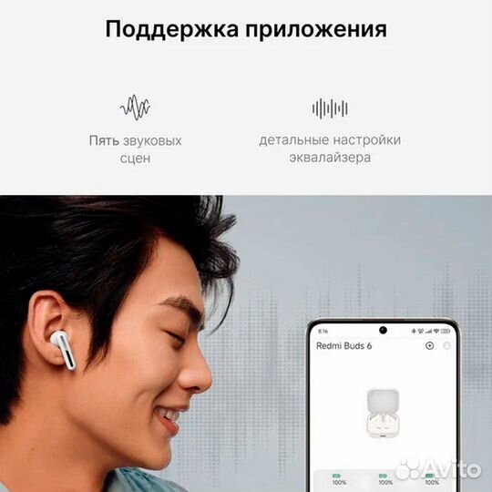 Беспроводные наушники Xiaomi Redmi Buds 6 Active