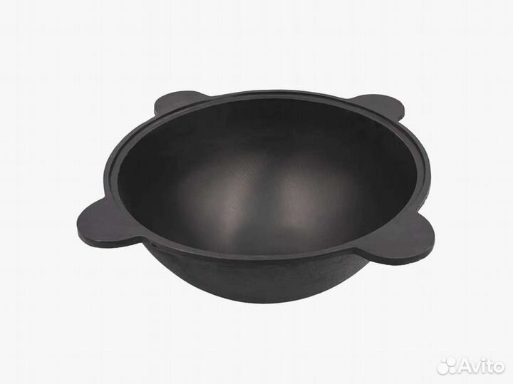 Казан чугунный 8 литров, круглое дно