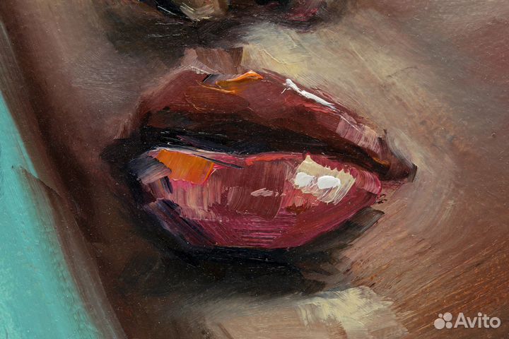 Картина африканка женщина маслом