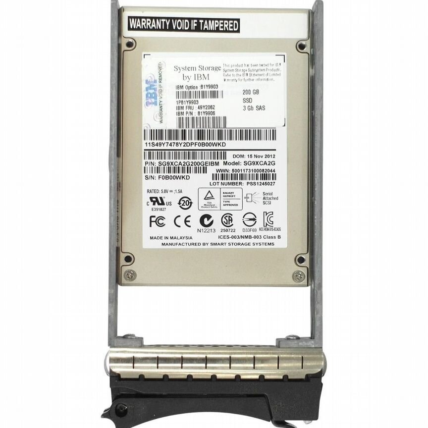 [81Y9906] Жесткий Диск Ibm 200gb Sas 2,5" Ssd 81y9906