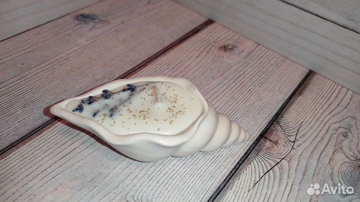 Соевая свеча с подсвечником