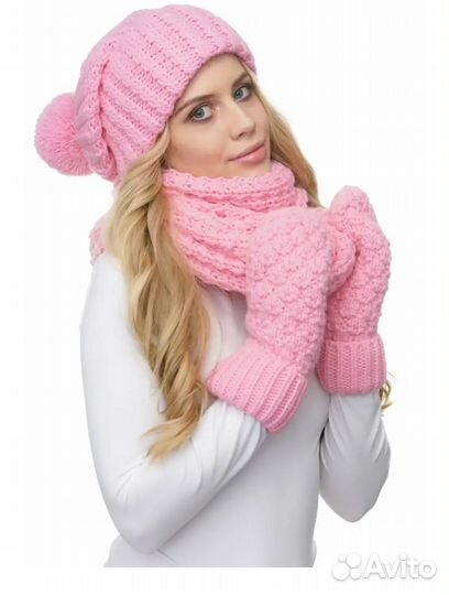 Комплект шапка и снуд женский