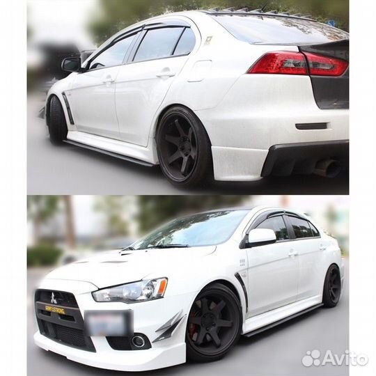 Сплиттеры порогов Mitsubishi Lancer 10